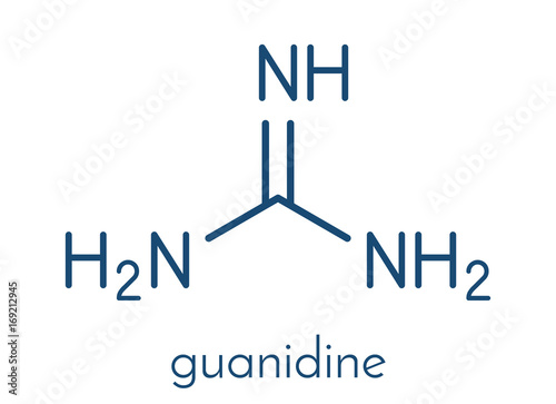 Guanidine molecule. Skeletal formula.