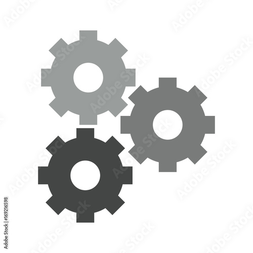 three gears icon image vector illustration design 