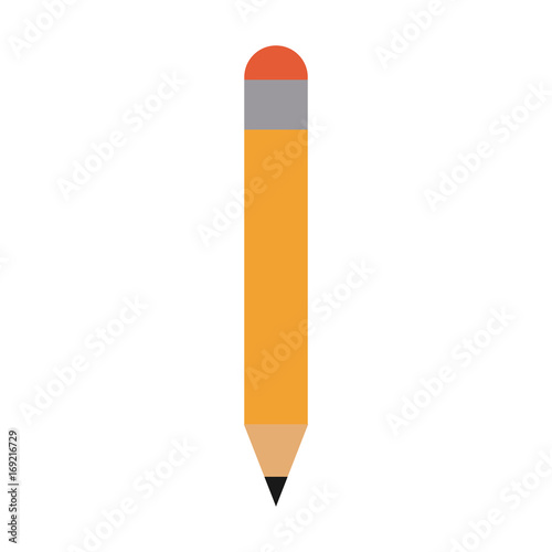 pencil with eraser icon image vector illustration design 