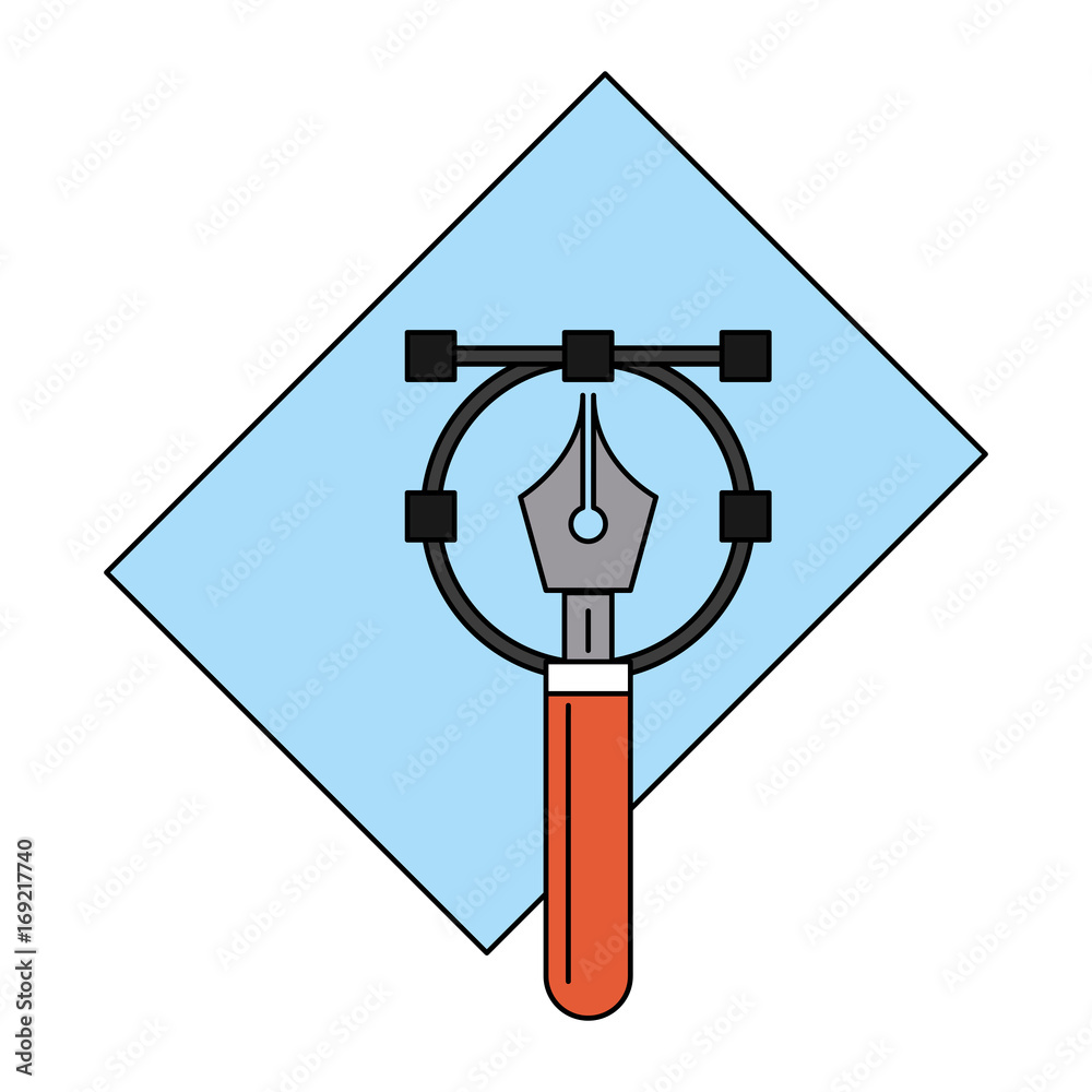 fountain pen drawing on sheet of paper icon image vector illustration design fountain pen drawing on sheet of paper icon image vector illustration design