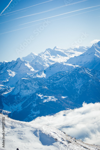 Alpine White View Panorama Ski Resort Mountains