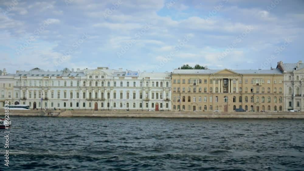 Russia St. Petersburg panorama of the city from the river Neva Russia St. Petersburg panorama of the city from the river Neva