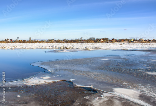 The ice on the river Neva. photo