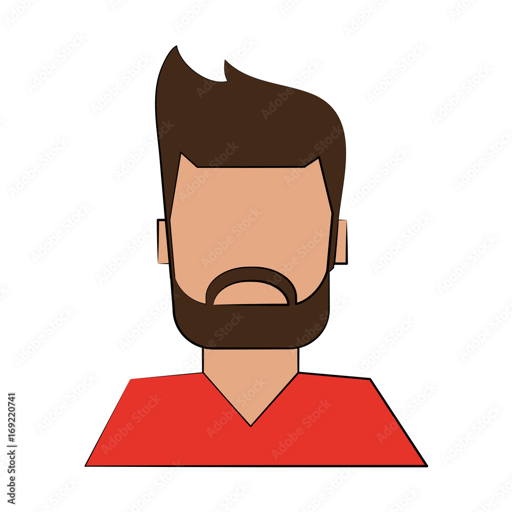 bearded man avatar icon image vector illustration design 