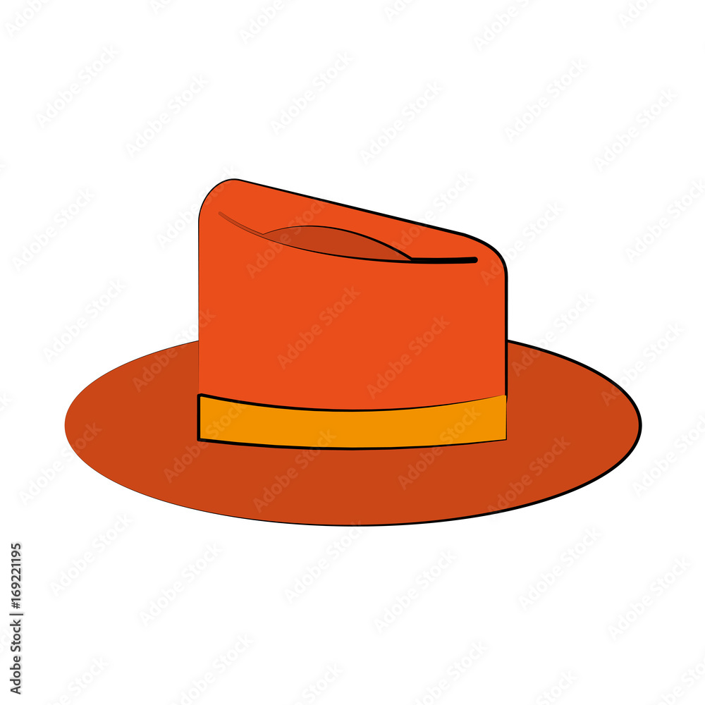 orange hat icon image vector illustration design orange hat icon image vector illustration design
