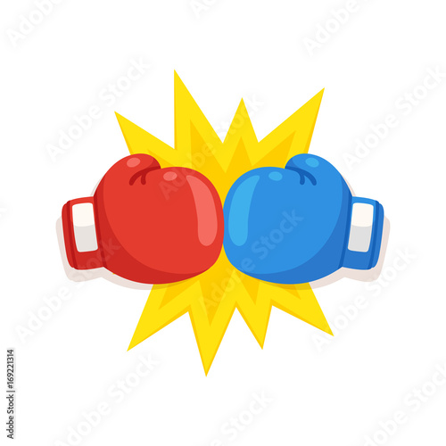 Boxing gloves fight icon
