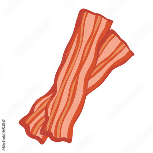 bacon stripe icon over white background vector illustration