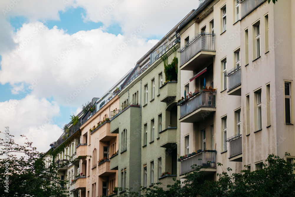 low colored row houses at germany