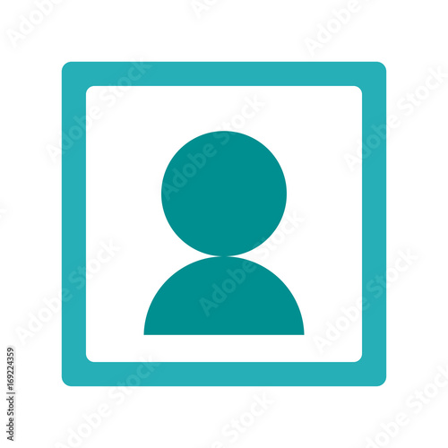 user pictogram in frame  icon image vector illustration design 