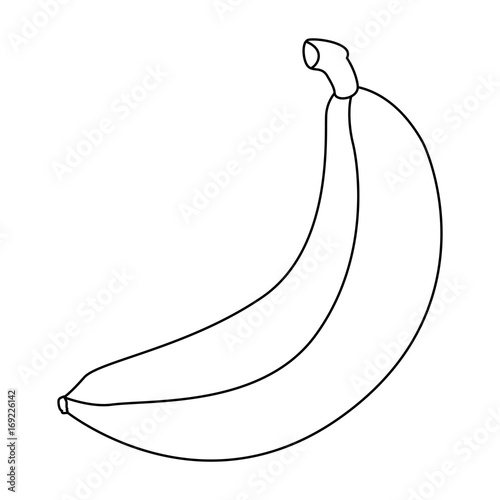 Banana sweet fruit icon vector illustration graphic design