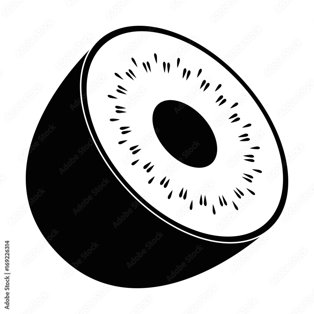 Obraz premium Kiwi delicious fruit icon vector illustration graphic design