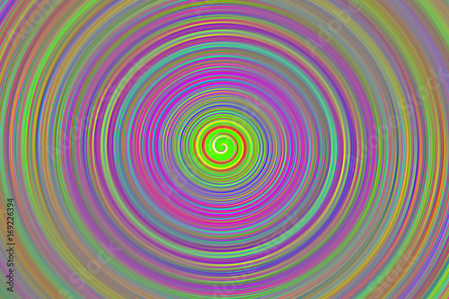 Illusory background base circle spiral multicolor with bright shiny colors rotation effect