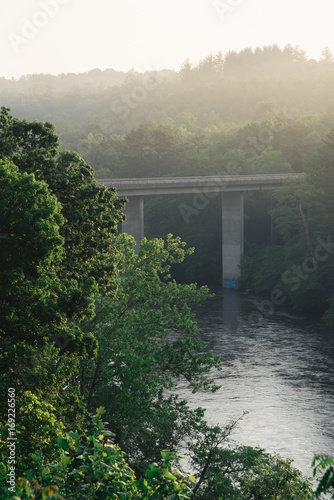 Sunrise over Blue Ridge Parkway and French Broad River, Asheville, North Carolina