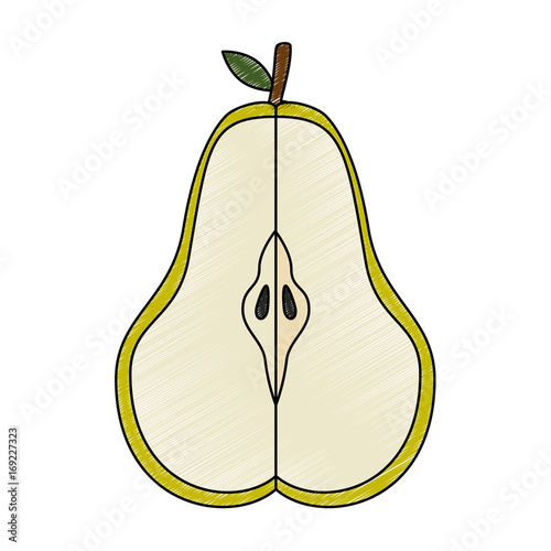 Pear delicious fruit icon vector illustration graphic design