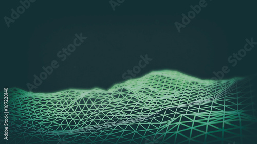 Wireframe - a skeletal three-dimensional model 3d illustration