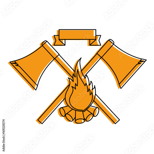 Axe tool isolated icon vector illustration graphic design