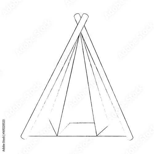 Camping tent isolated icon vector illustration graphic design