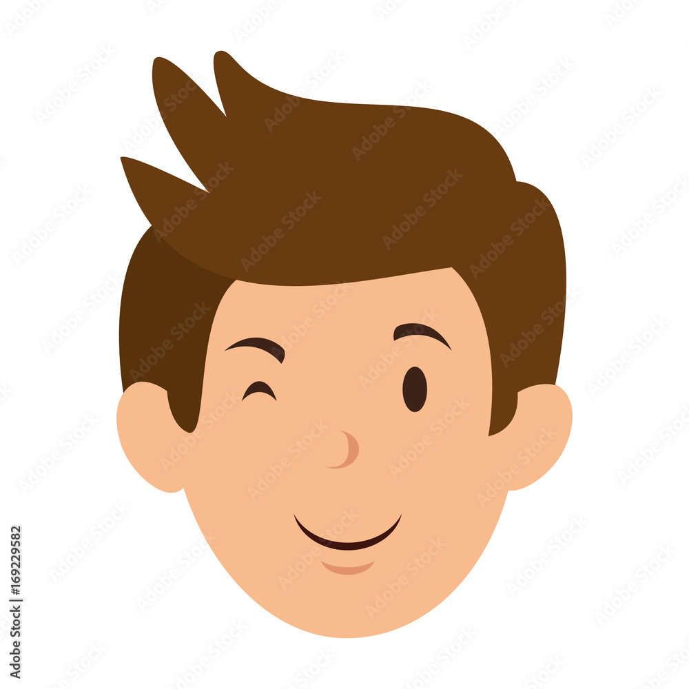 Man cartoon smiling icon vector illustration graphic design Man cartoon smiling icon vector illustration graphic design