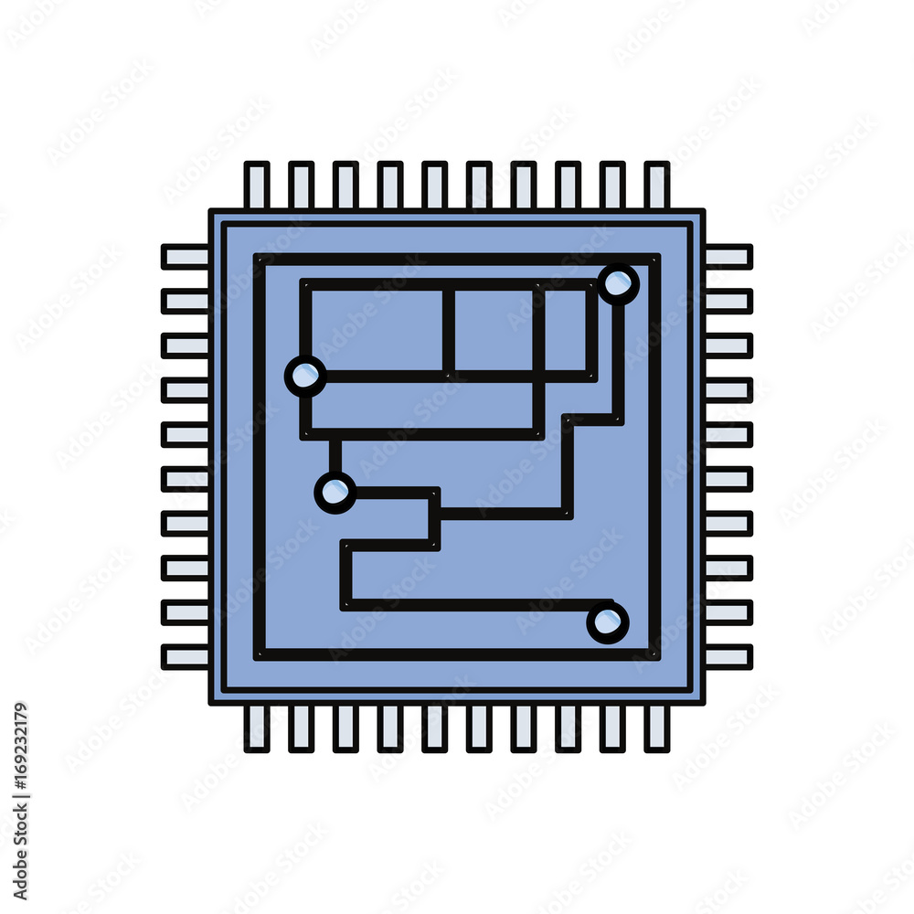 Microchip integrated circuit icon vector illustration graphic design Microchip integrated circuit icon vector illustration graphic design