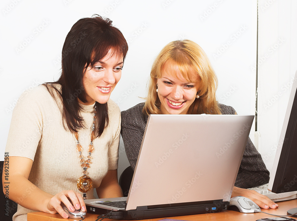 business women work in office