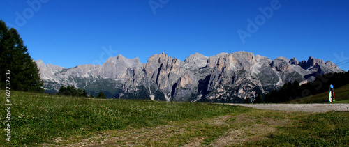 il gruppo del Catinaccio dal Buffaure; Val di Fassa, Trentino photo