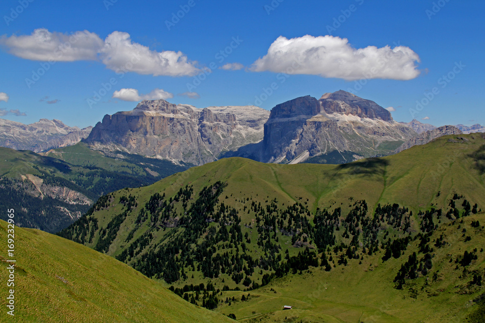 Fototapeta premium il gruppo del Sella dal Col Bel; Val di Fassa, Trentino