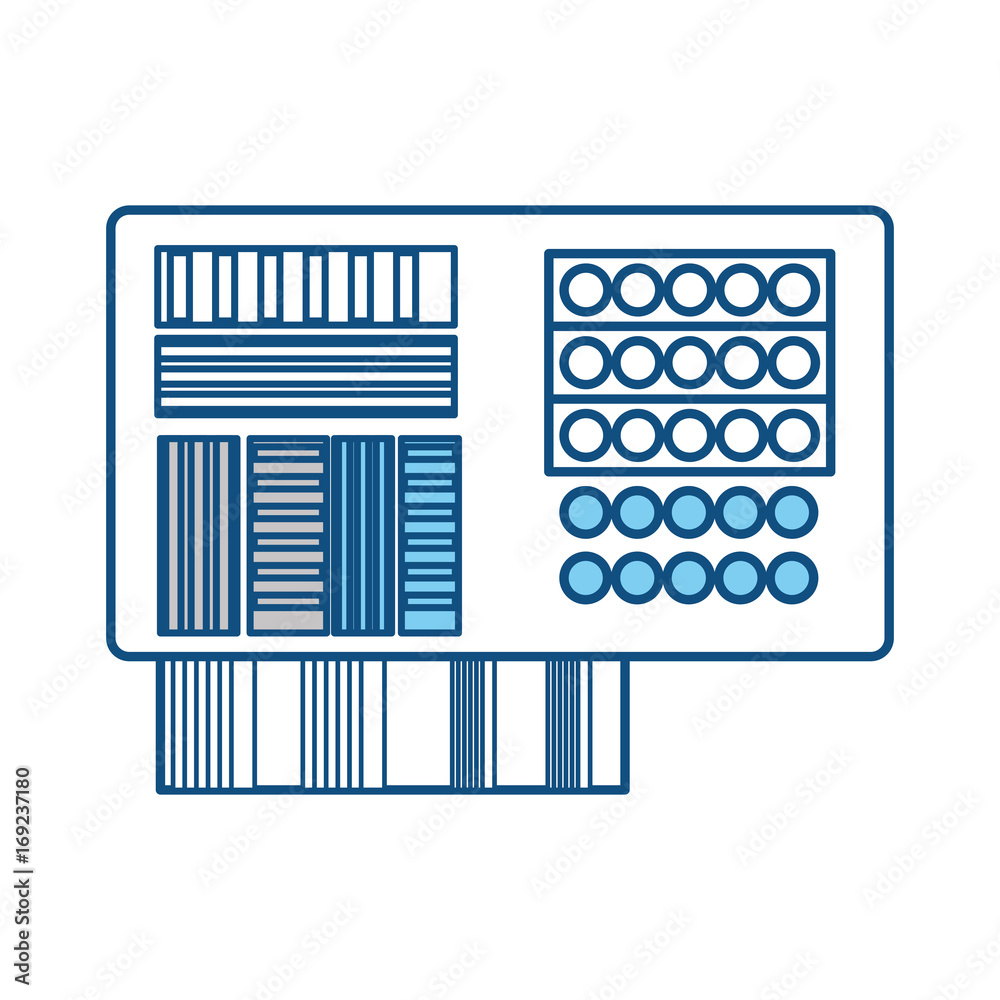 Microchip integrated circuit icon vector illustration graphic design