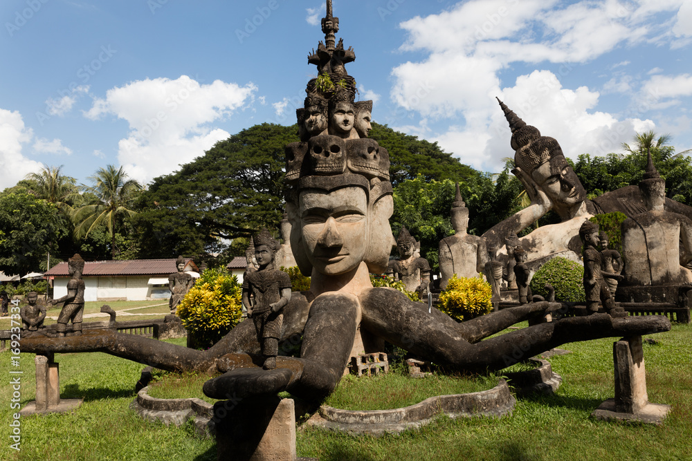 Wat Xieng Khuan Buddha park. Vientiane, Laos.. Wat Xieng Khuan Buddha park. Vientiane, Laos..