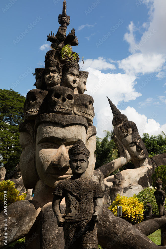 Wat Xieng Khuan Buddha park. Vientiane, Laos.. Wat Xieng Khuan Buddha park. Vientiane, Laos..
