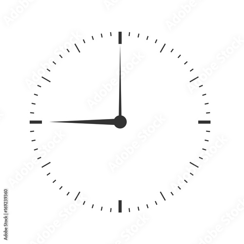 Wall clock. Vector illustration
