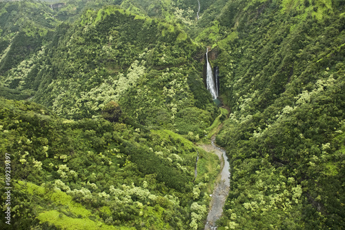 Manawainopuna Falls, Hanapepe Valley, Kauai, Hawaii photo