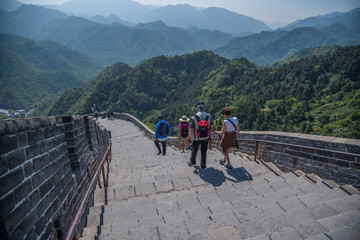 Leinwandbilder Chinesische Mauer Chinesische Mauer auf grünem Höhenzug  © Nicolas
