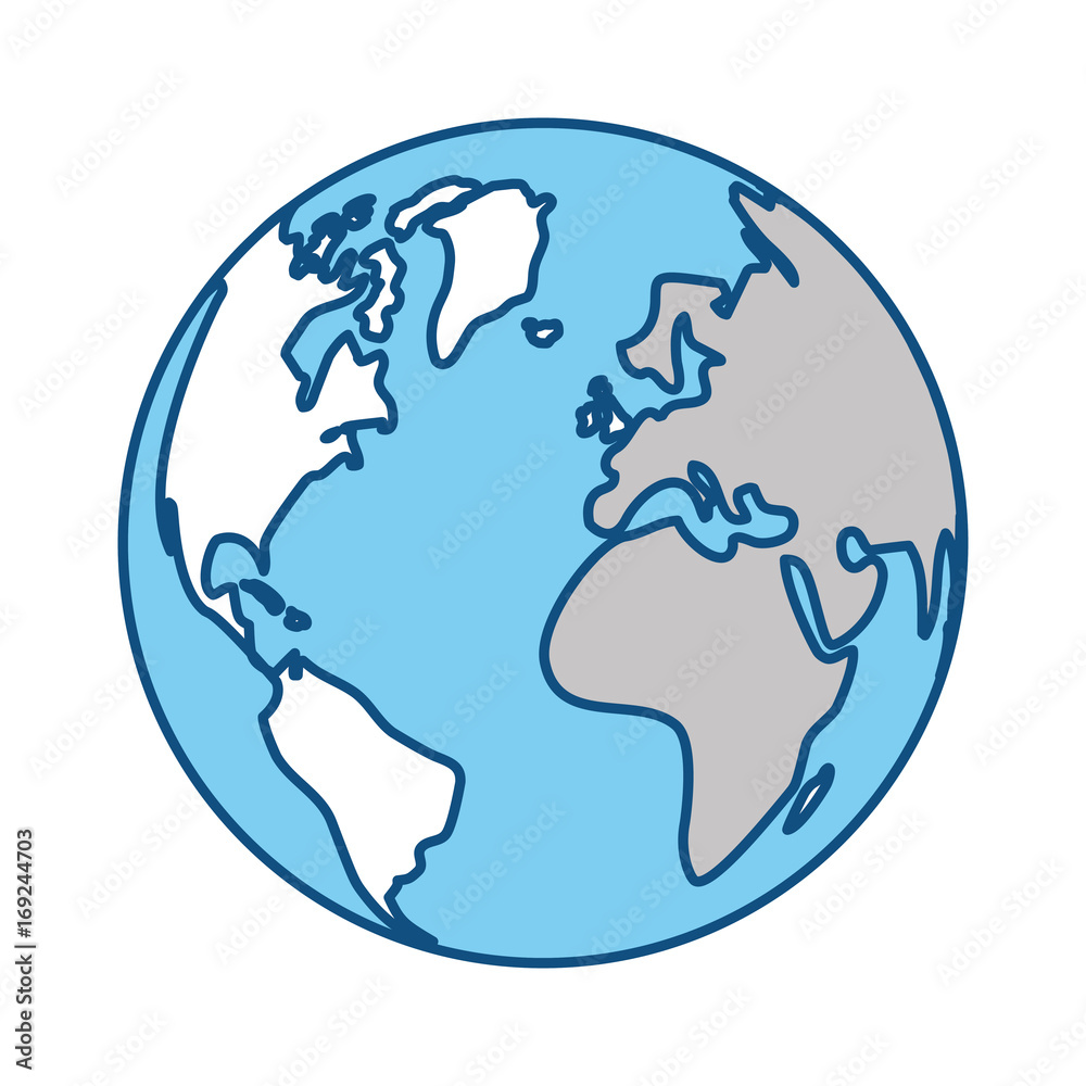 Earth planet symbol icon vector illustration graphic design