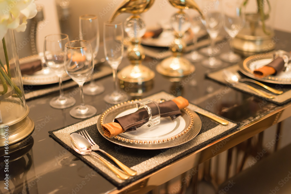 luxury table setting selective focus luxury table setting selective focus