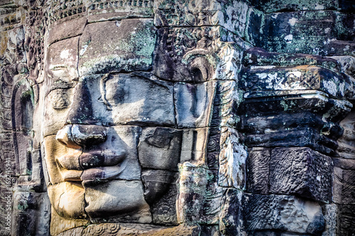 Angkor Wat Cambodia Stone Face