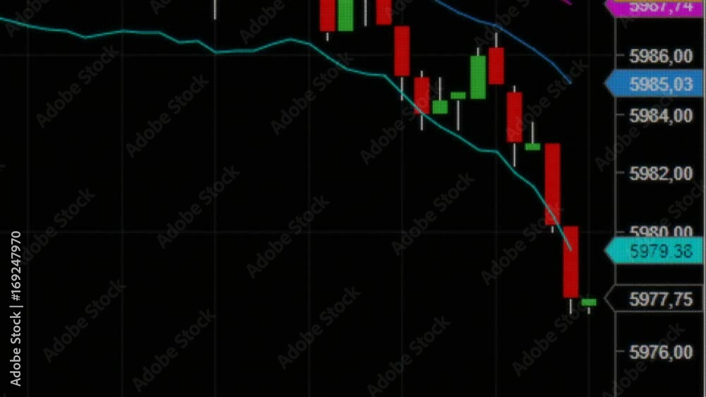 Downtrend. financial, failure, economic crisis.stock chart fall