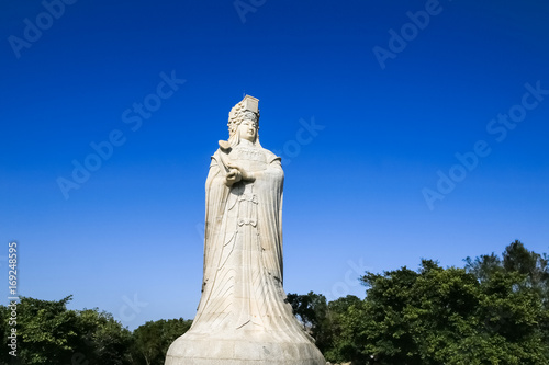 mazu stone statue , chinese sea god photo