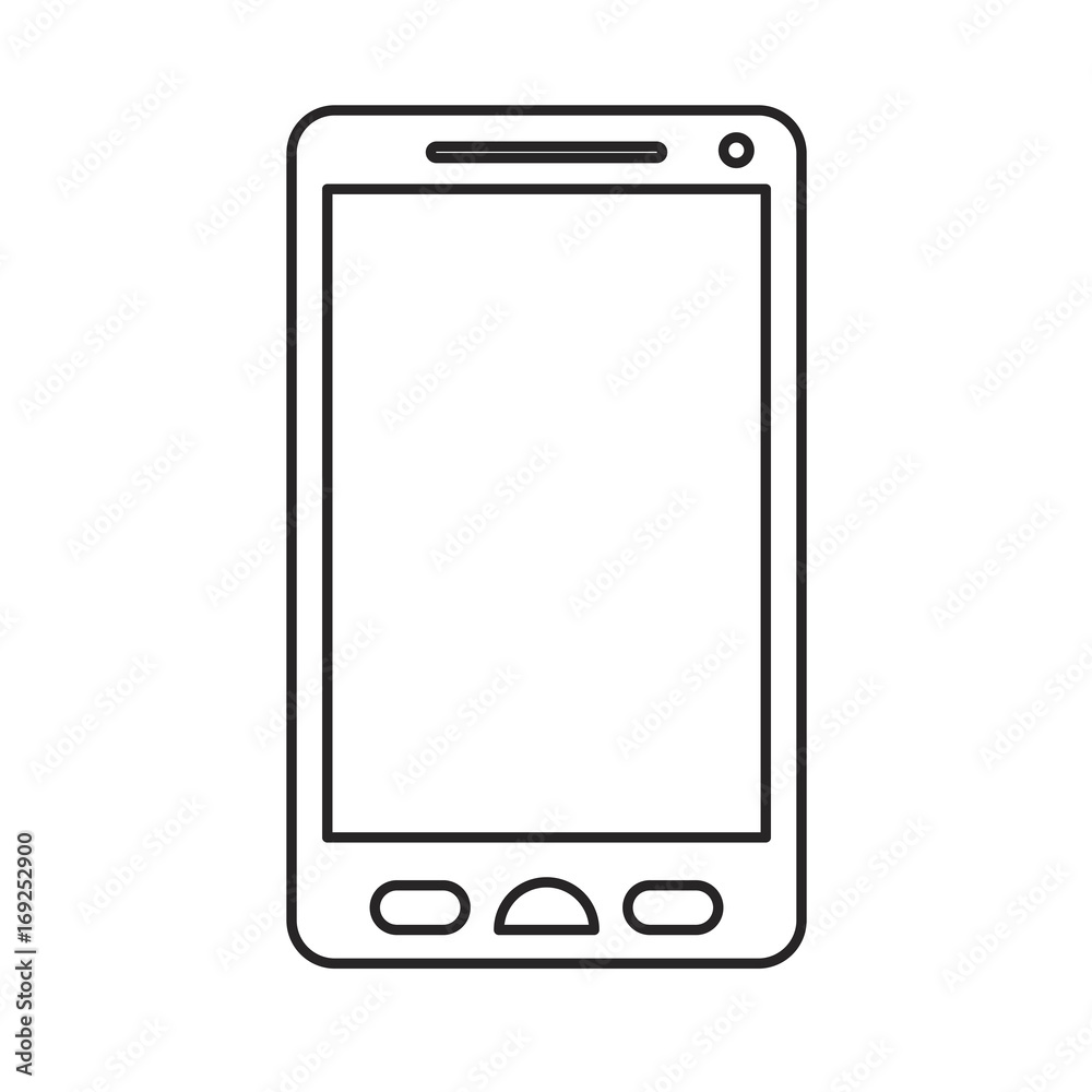 monochrome silhouette of smartphone icon monochrome silhouette of smartphone icon