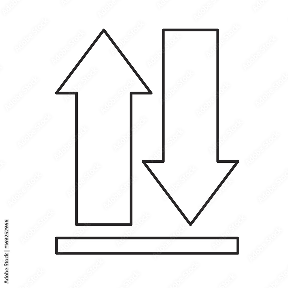monochrome silhouette of upload and download icons and progress bar monochrome silhouette of upload and download icons and progress bar
