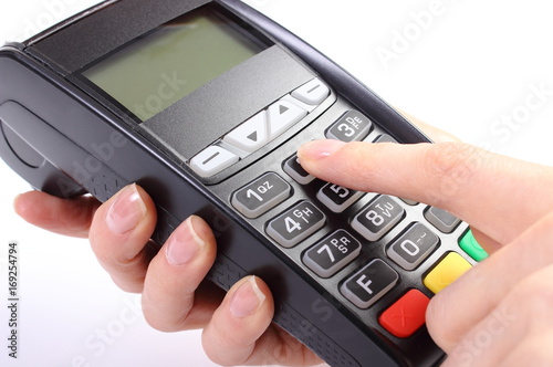 Wallpaper Mural Using payment terminal, enter personal identification number Torontodigital.ca