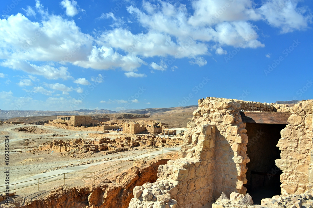Ruins of fortress Masada, Israe