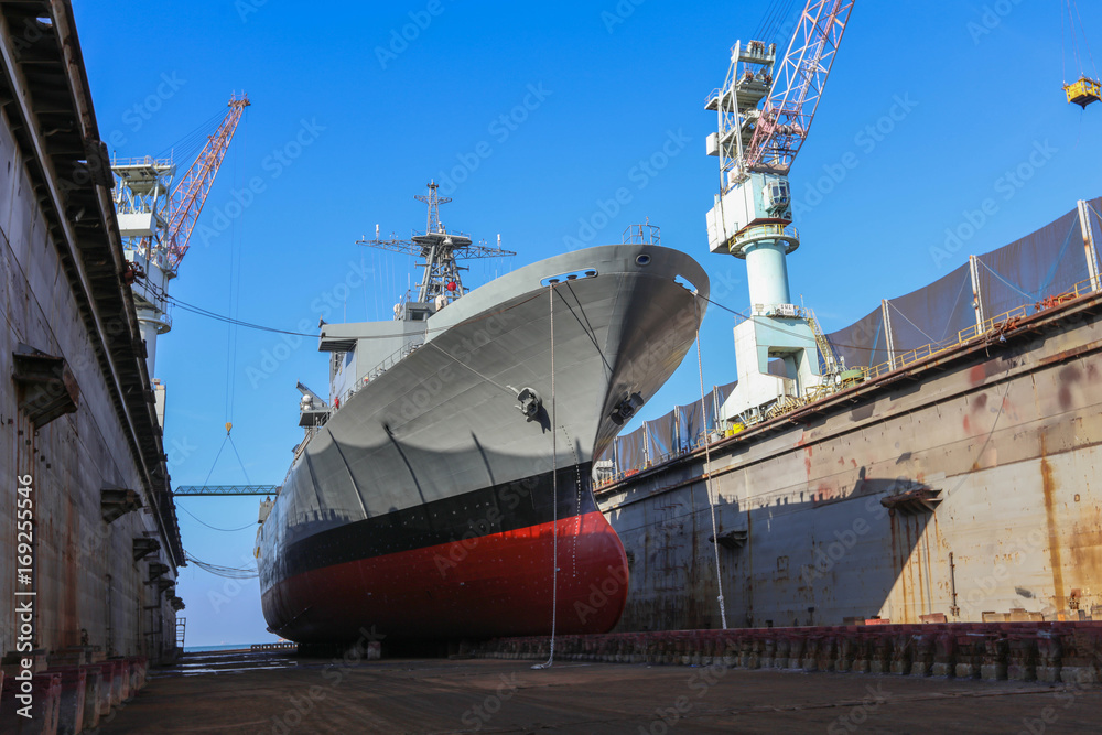 Fototapeta premium Navy ship repair