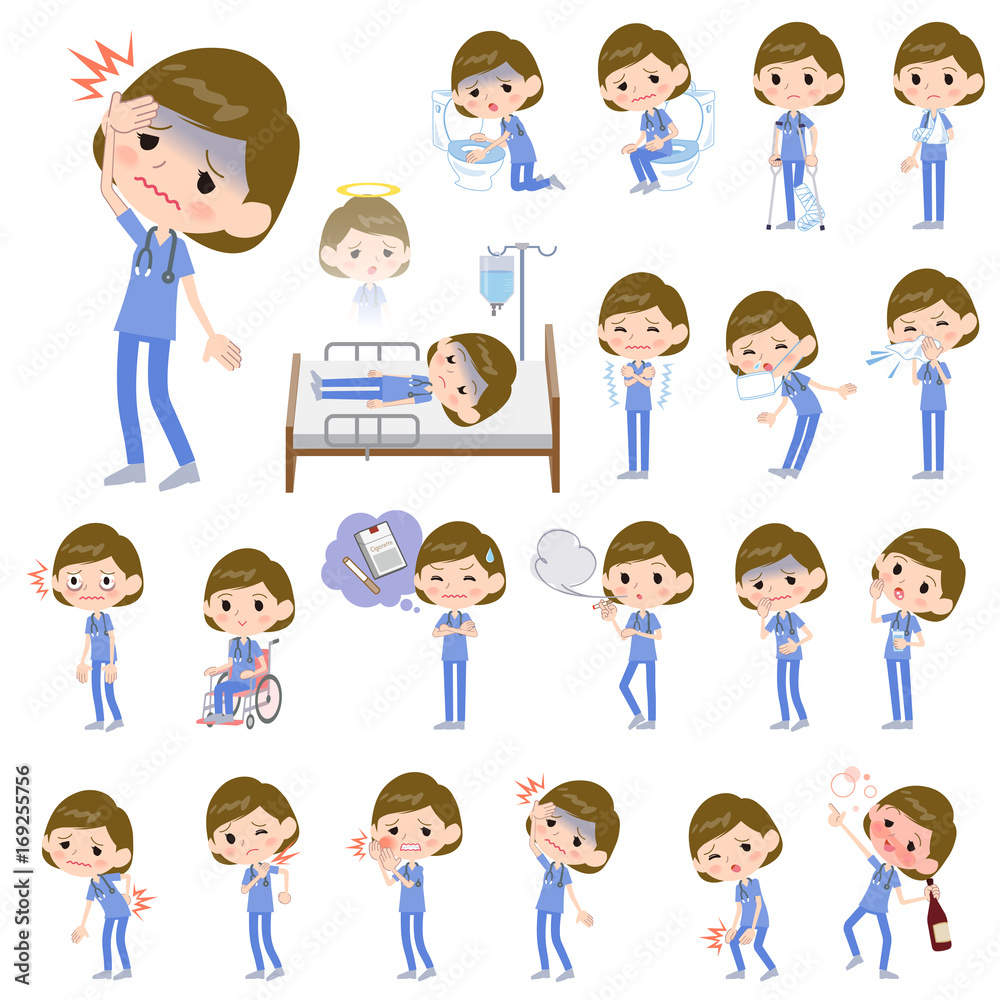 surgical operation blue wear women_sickness surgical operation blue wear women_sickness