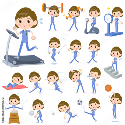 surgical operation blue wear women_Sports & exercise