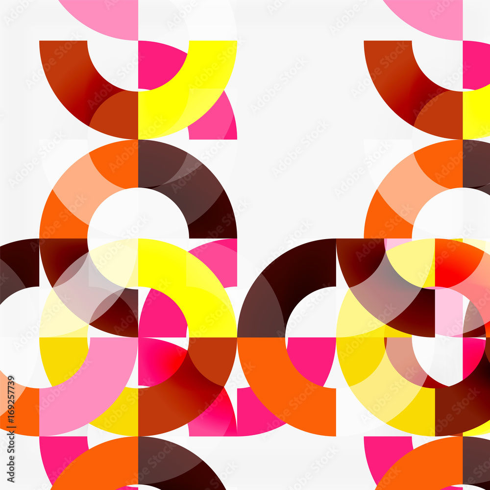 Colorful rings on grey background, modern geometric pattern design Colorful rings on grey background, modern geometric pattern design