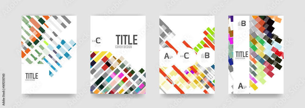 Obraz premium Set of brochure cover templates