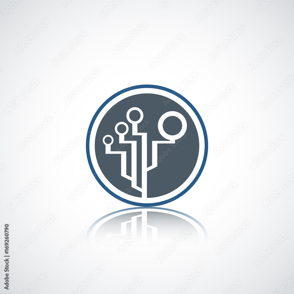 Abstract technology business company logo.