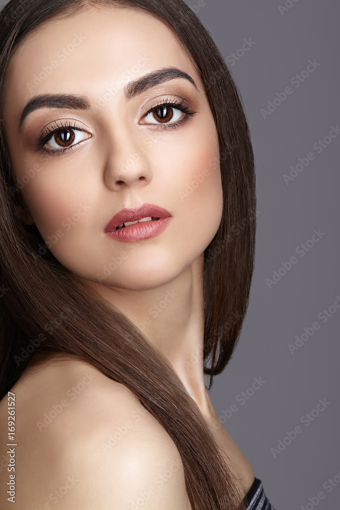 Portrait of beautiful big-eyed young woman Portrait of beautiful big-eyed young woman