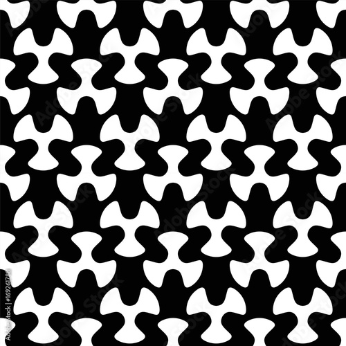 Geometric black and white seamless pattern