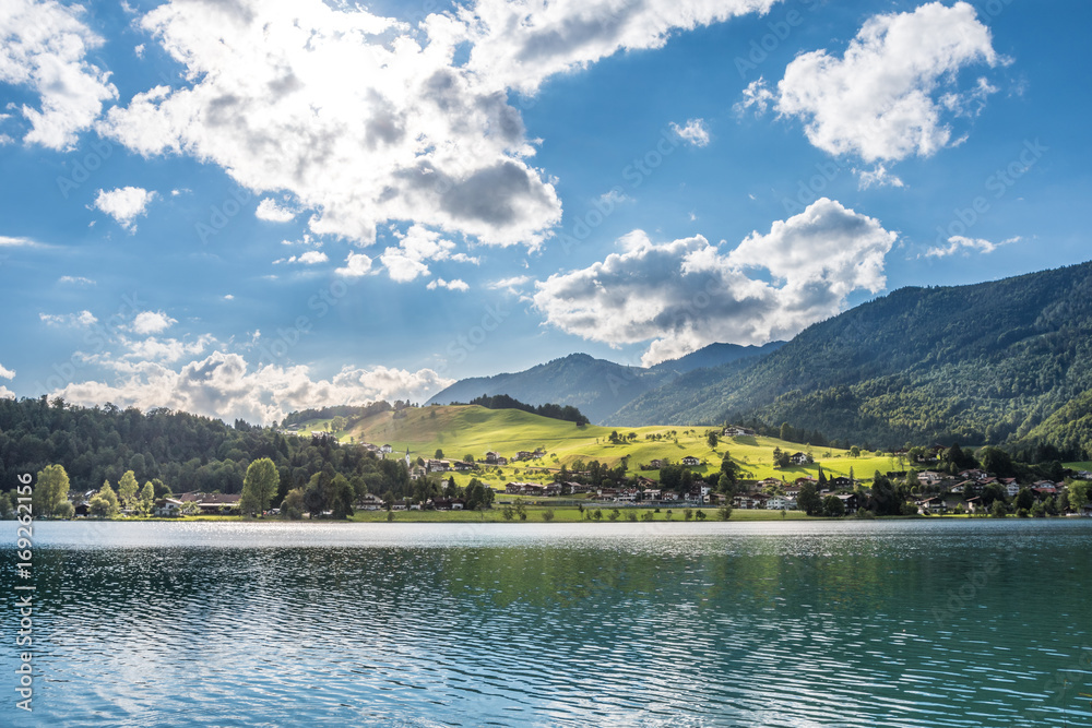 The mountain lake in Alps, Austria